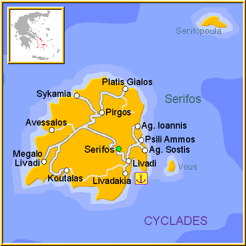 Isola di Serifos, Cicladi Serifos