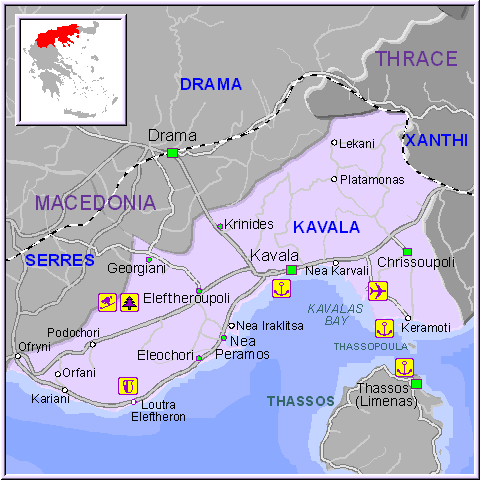 Cartina di Kavala