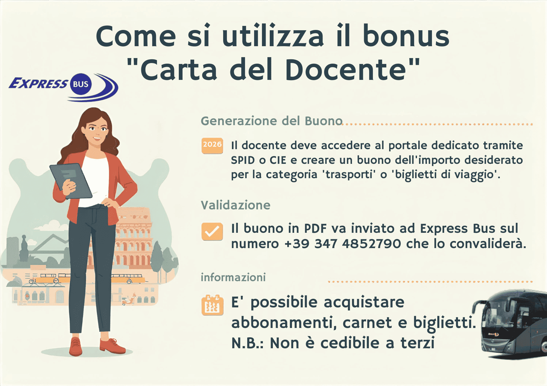 Locandina Bonus Carta del Docente - Express Bus