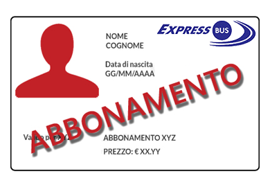 Abbonamento autobus Express Bus tessera digitale